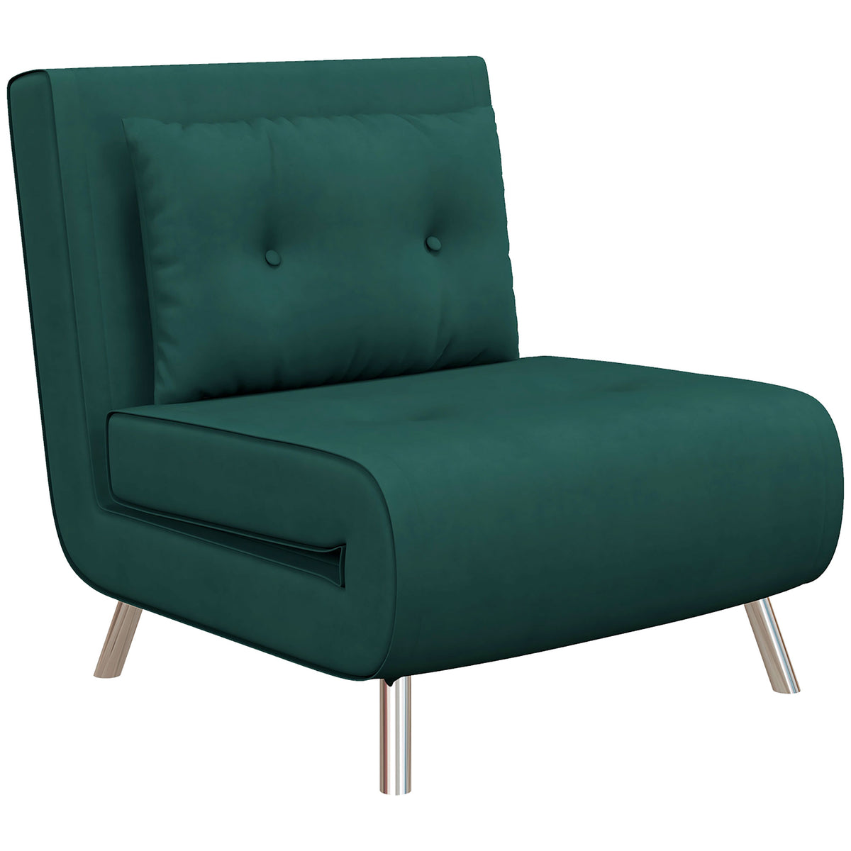 HOMCOM Liegesessel Sessel mit Liegefunktion Schlafsessel, Knopfheftung, Leinenoptik, 77 cm x 88 cm x 83 cm