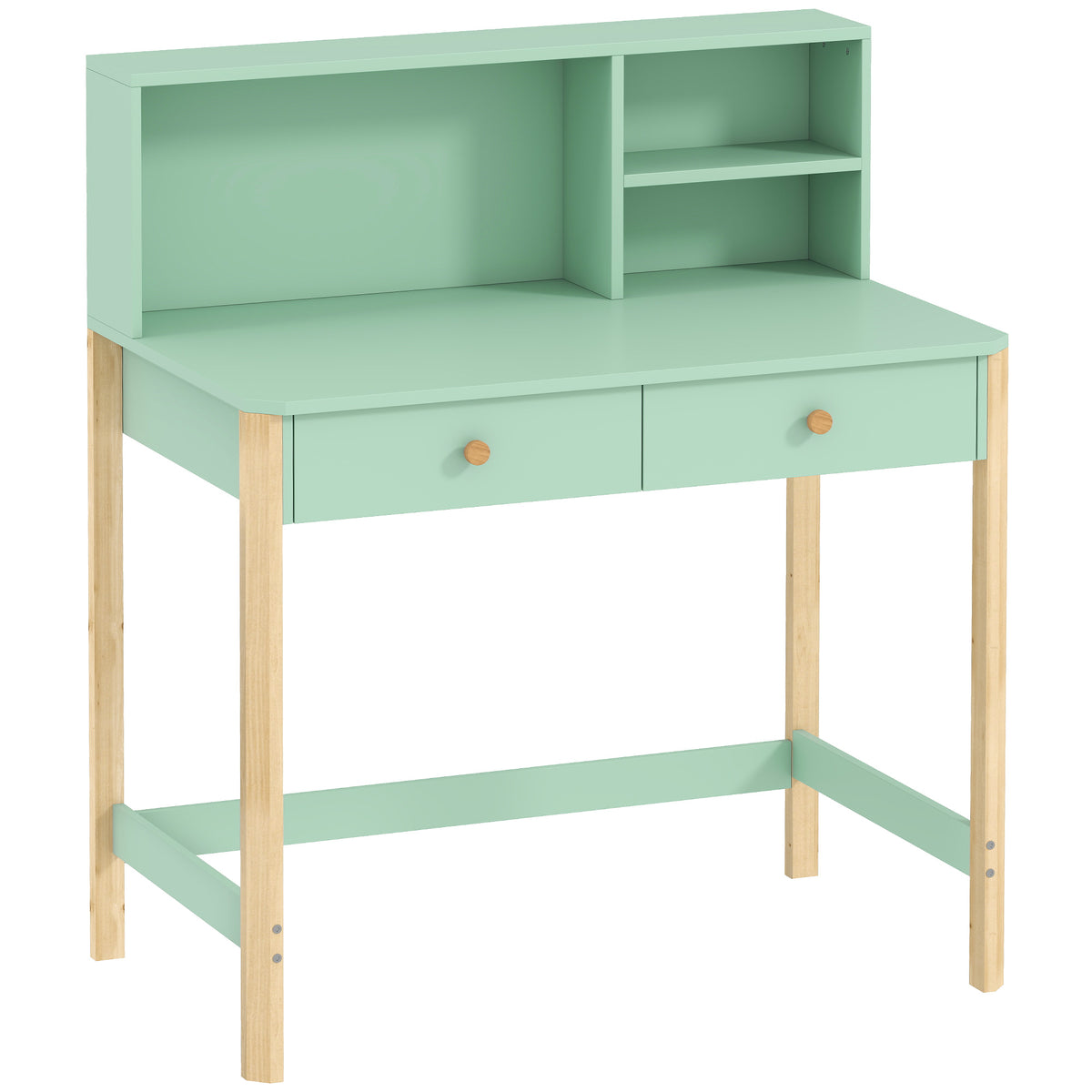 Kinderschreibtisch Schülerschreibtisch mit Schubladen Regal Stauraum für 5-12 Jahre Kinder 90 x 52 x 105 cm