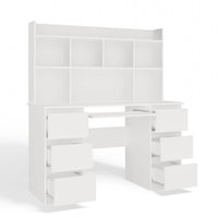Schreibtisch KUBA + AUFSATZ Set WEISS – Produktabbildung 12