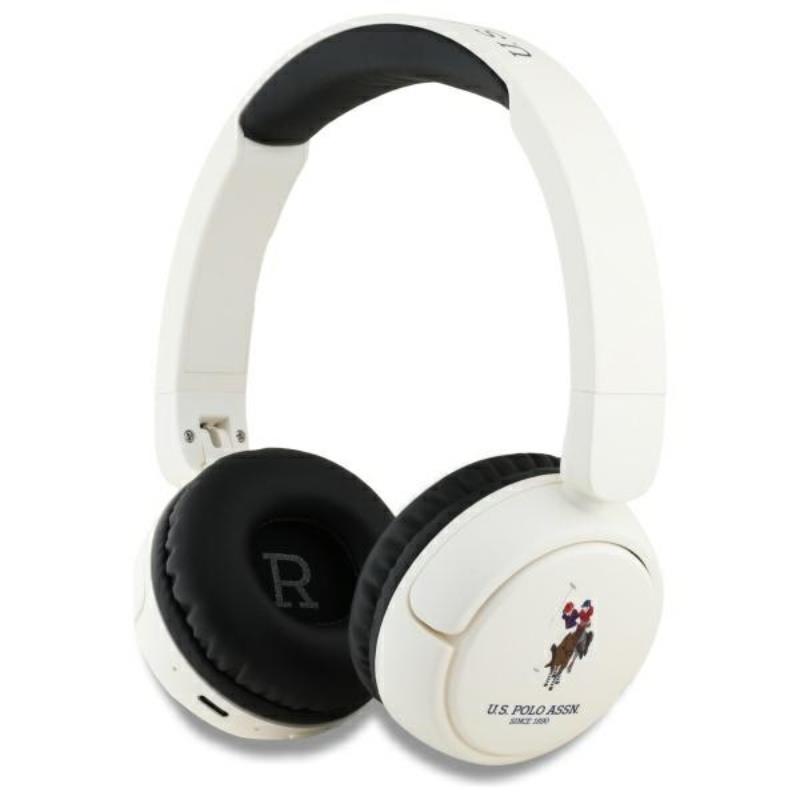 US Polo Assn DH Color Logo - Kabellose Kopfhörer přes uši Bluetooth V5.3 (weiß)