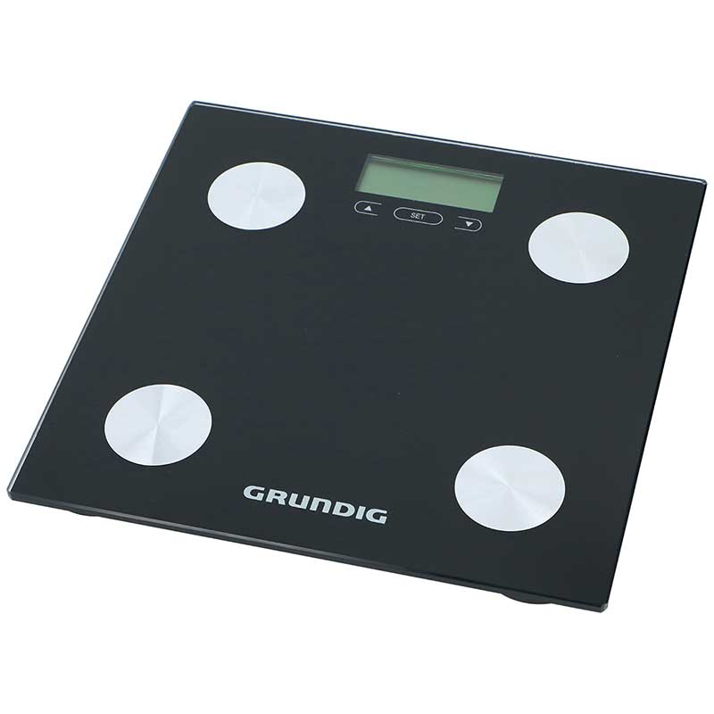 Grundig - elektronická koupelnová váha, analýza tělesné hmotnosti, BMI, für 180 kg
