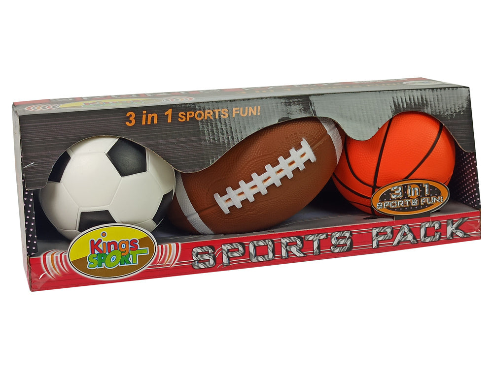 LEAN Toys Soft Sports Ball Set 3in1 Fußball Basketball – Produktabbildung 2
