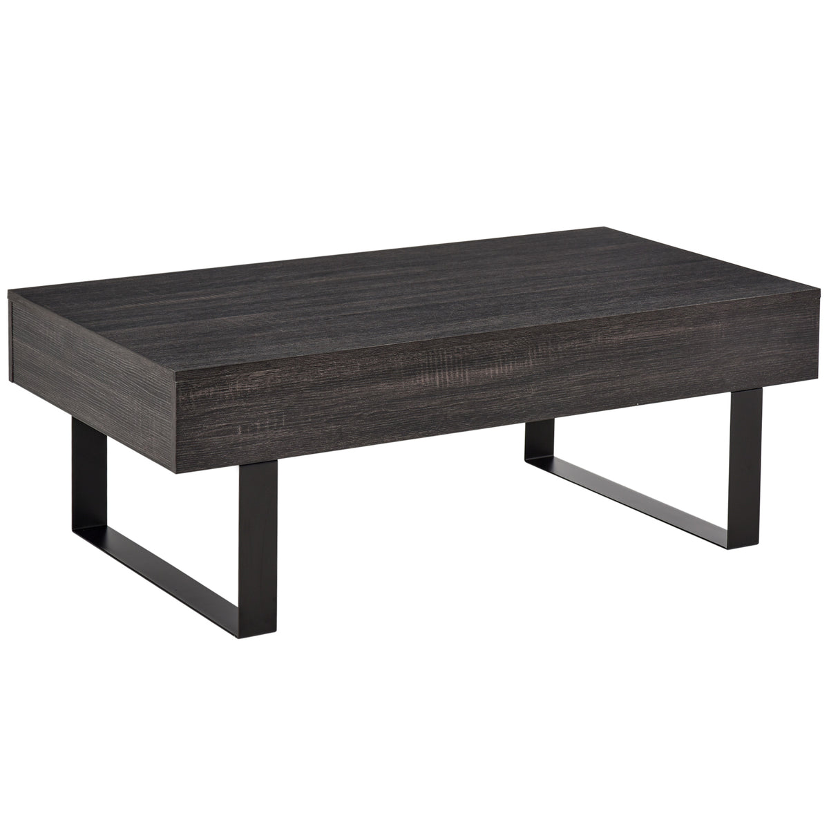 Couchtisch Wohnzimmertisch mit Schublade Modern Sofatisch mit Metallrahmen Beistelltisch Kaffeetisch für