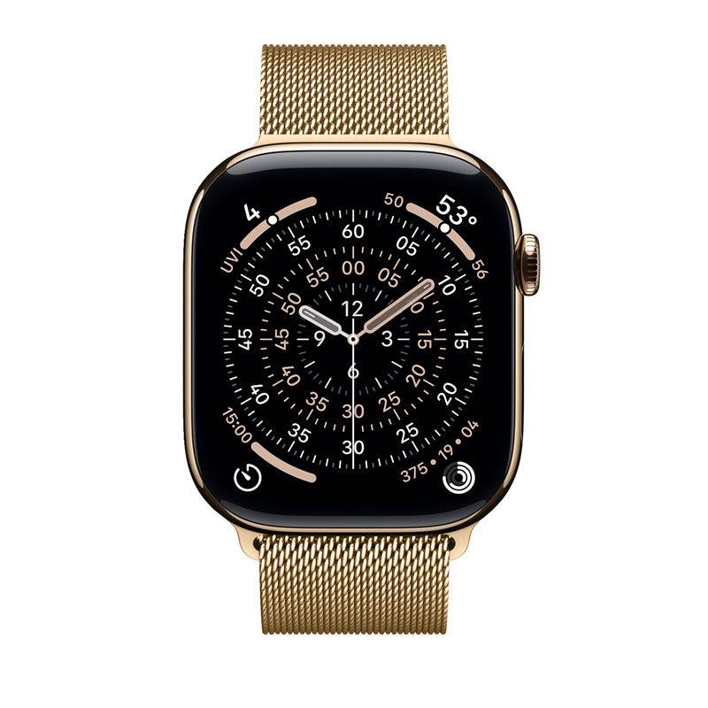 Crong Milano Steel - Armband aus Edelstahl für Apple Watch 44/45/46/49 mm (rosa zlato) – Produktabbildung 2