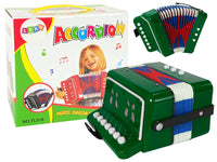 LEAN Toys Akkordeoninstrument für einen jungen Musiker Grün
