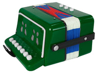 LEAN Toys Akkordeoninstrument für einen jungen Musiker Grün – Produktabbildung 2