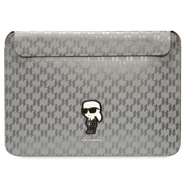 Karl Lagerfeld NFT Saffiano Monogram Ikonik Karl Sleeve - Hülle für 14" Laptop (silber)