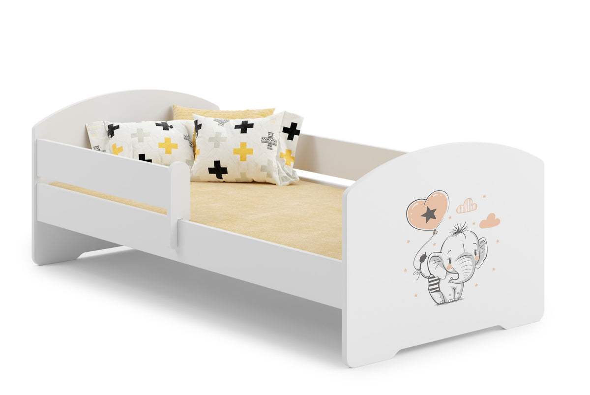 LUK children's bed 160x80 with railings - Baby elephant