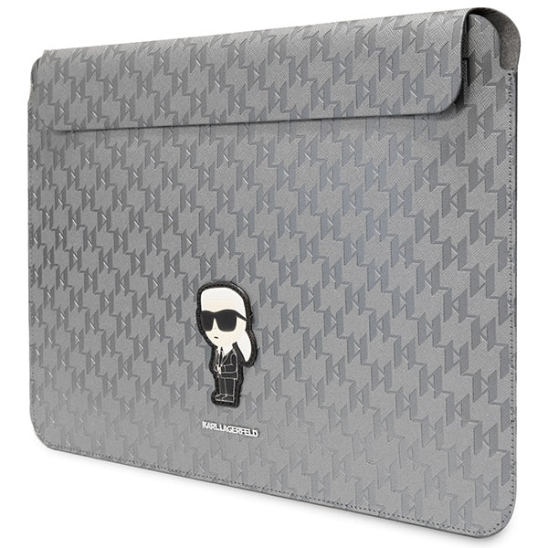 Karl Lagerfeld NFT Saffiano Monogram Ikonik Karl Sleeve - Hülle für 14" Laptop (silber) – Produktabbildung 2