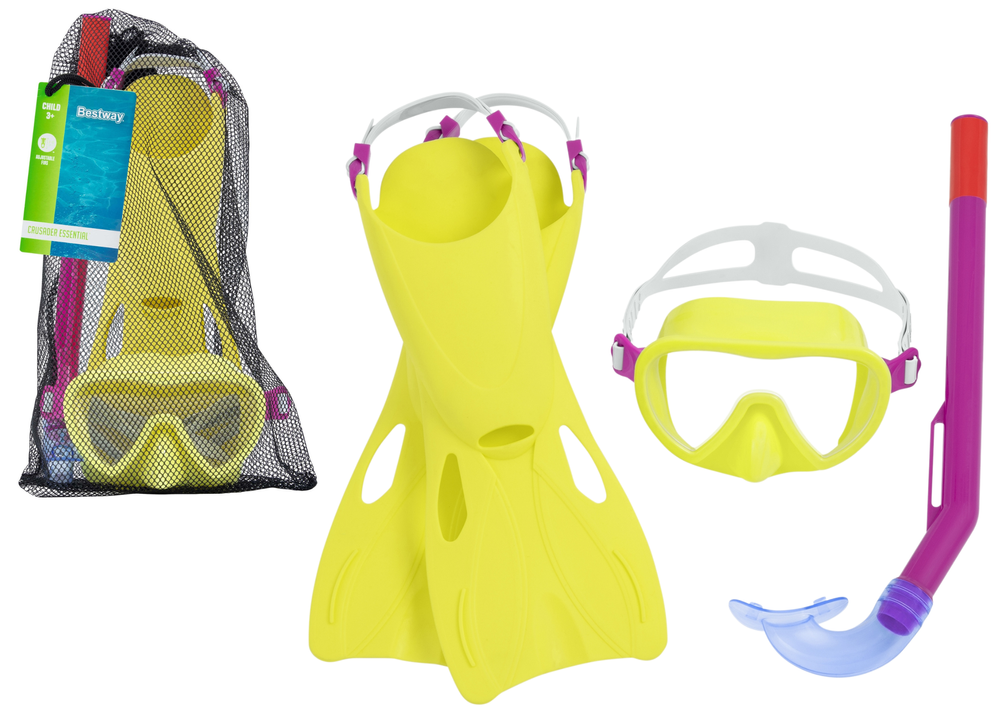 Tauchset Yellow Maske, Flossen, Schlauch Bestway 25039