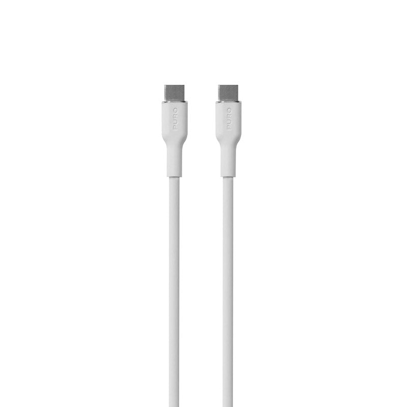 PURO ICON Soft Cable - USB-C für USB-C 1,5 m (Weiß) – Produktabbildung 2