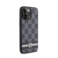 DKNY Leather Checkered Mono Pattern & Printed Stripes - Hülle für iPhone 14 Pro Max (schwarz) – Produktabbildung 4