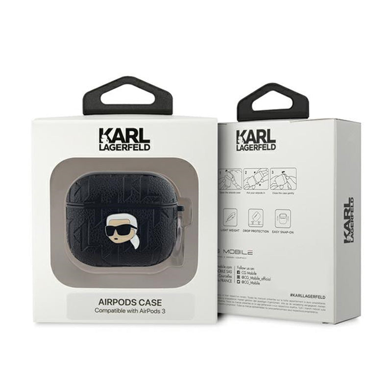 Karl Lagerfeld Monogram Karl Head - AirPods 3 Case (schwarz) – Produktabbildung 3