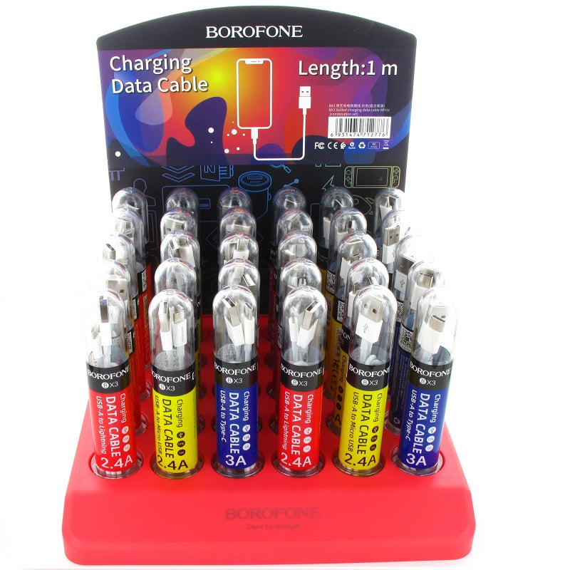 Borofone - Set Kabelů zabalených in trubkách, für stolním stojanu