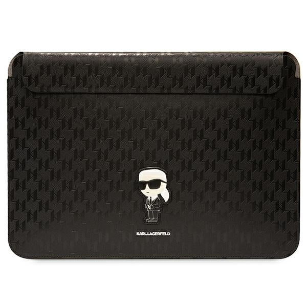 Karl Lagerfeld NFT Saffiano Monogram Ikonik Karl Sleeve - 14" Laptop-Hülle (schwarz)