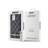 DKNY Leather Checkered Mono Pattern & Printed Stripes - Hülle für iPhone 14 Pro Max (schwarz) – Produktabbildung 8