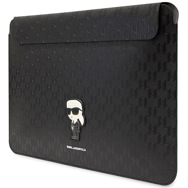 Karl Lagerfeld NFT Saffiano Monogram Ikonik Karl Sleeve - 14" Laptop-Hülle (schwarz) – Produktabbildung 2