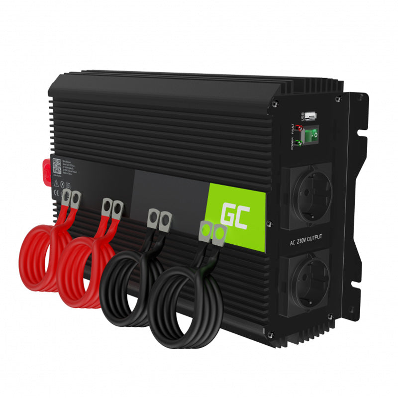 Green Cell - Měnič napětí Inverter PRO 12V für 230V 2000W/4000W Modifikovaná sinusoida