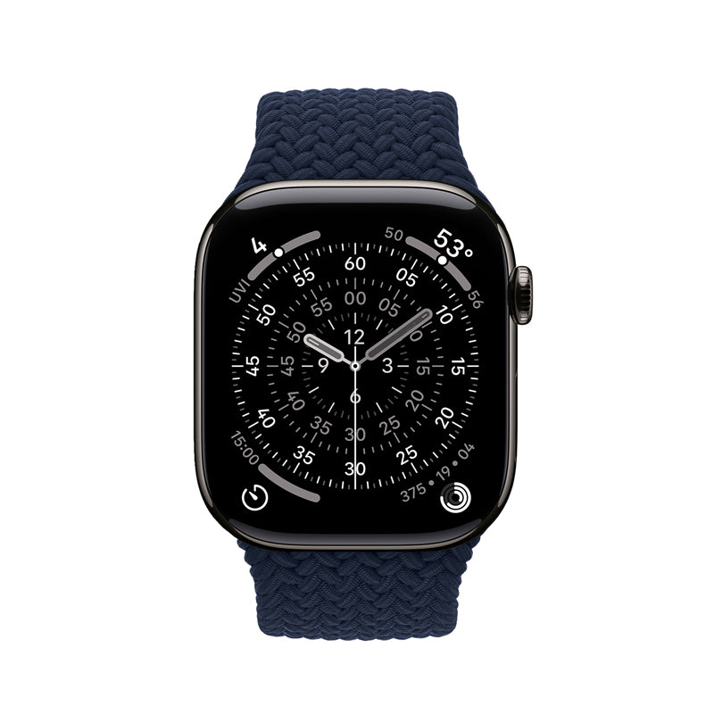 Crong Wave Band - gestrickt Armband für Apple Watch 44/45/46/49 mm (dunkel blau) – Produktabbildung 2