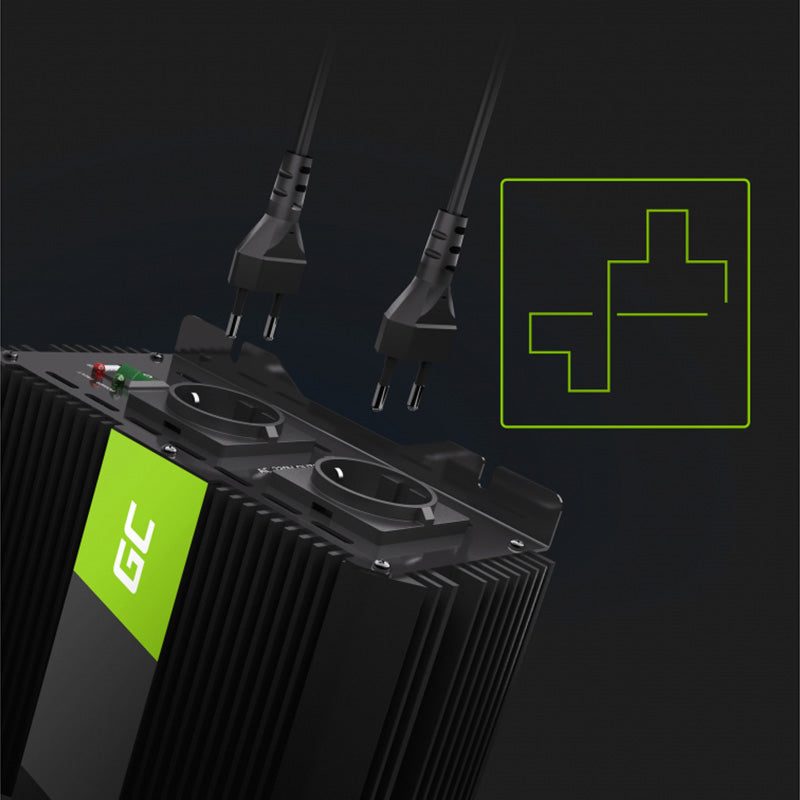 Green Cell - Měnič napětí Inverter PRO 12V für 230V 2000W/4000W Modifikovaná sinusoida – Produktabbildung 2