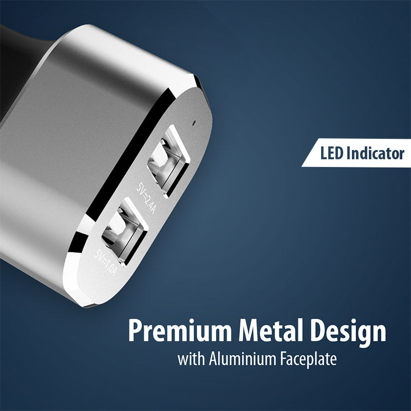 AutoLadegerät Crong Power 24W - AutoLadegerät 2xUSB 2,4A (Aluminium-) – Produktabbildung 2