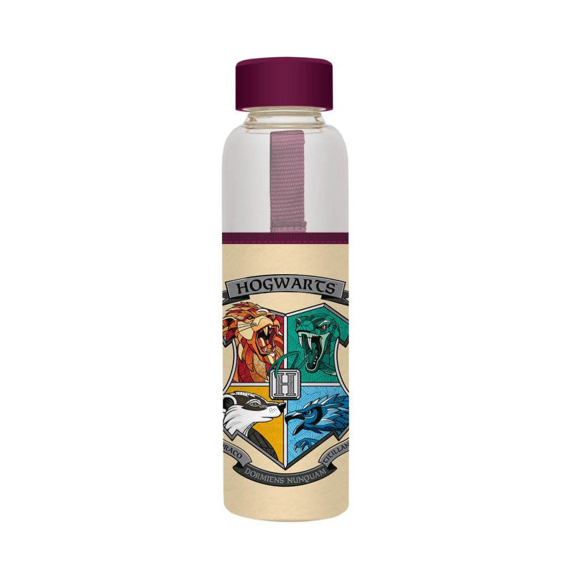 Harry Potter - Glas- Trinkflasche 500 ml (Bradavice)