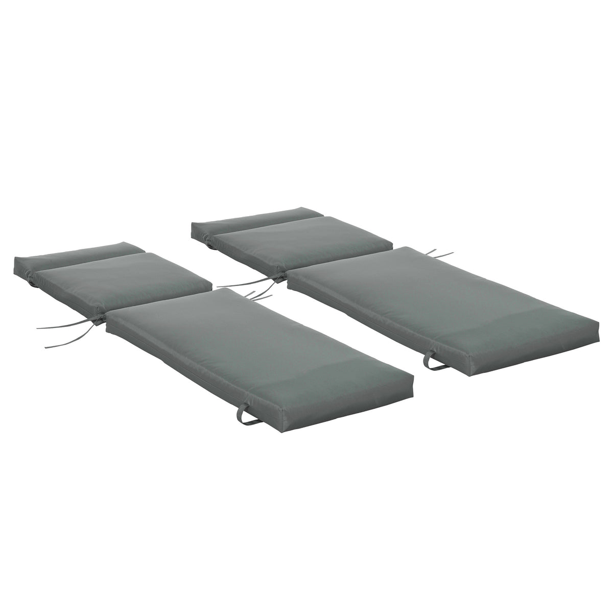 Outsunny 2er Set Auflage für Sonnenliege, Liegenauflage für Gartenliege extra dick 8cm Polsterauflage