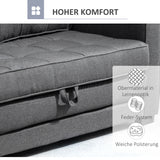 HOMCOM Schlafsofa Klappsofa 2-Sitzer Stoffsofa Bettsofa Sofa mit Schlaffunktion Sofagarnitur – Produktabbildung 6