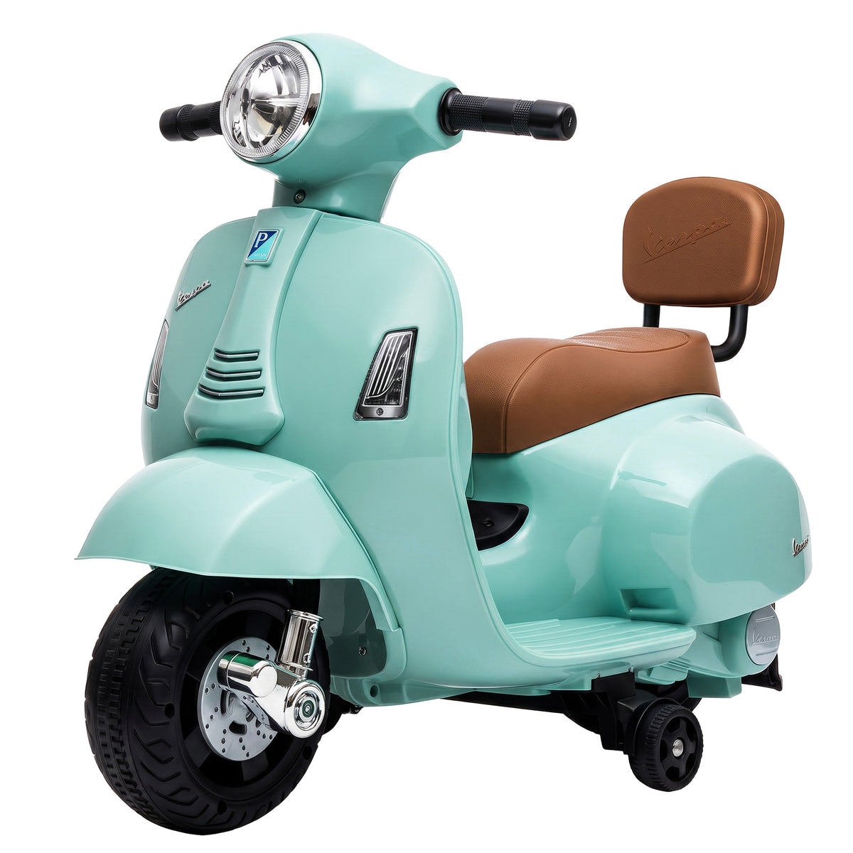 Elektro Motorrad Kinder Mini Vespa GTS 6V Elektromotorrad mit Lithium-Akku Ergonomischer Sitz Rückenlehne
