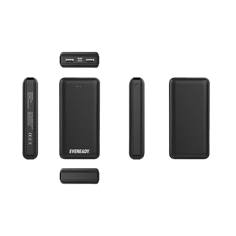 Eveready PX20B - Powerbank 20000 mAh 2x USB-A (schwarz) – Produktabbildung 3