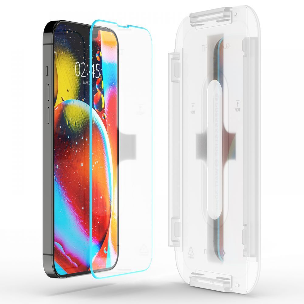 Spigen Glas.TR EZ Fit – gehärtetes Glas Apple iPhone 16e / iPhone 14 / iPhone 13 / iPhone 13 Pro – Produktabbildung 2