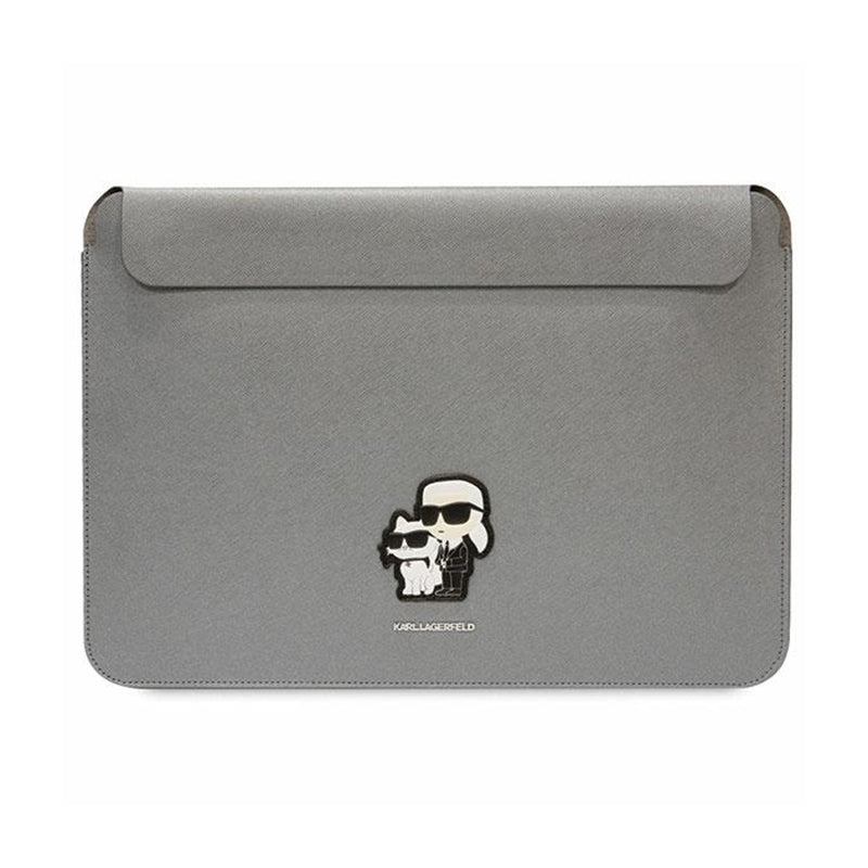 Karl Lagerfeld NFT Saffiano Karl & Choupette Sleeve - Hülle für 14" Laptop (silber)