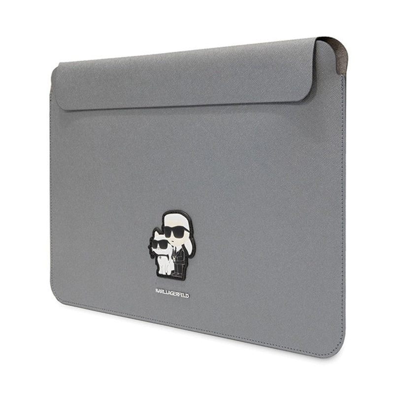 Karl Lagerfeld NFT Saffiano Karl & Choupette Sleeve - Hülle für 14" Laptop (silber) – Produktabbildung 2