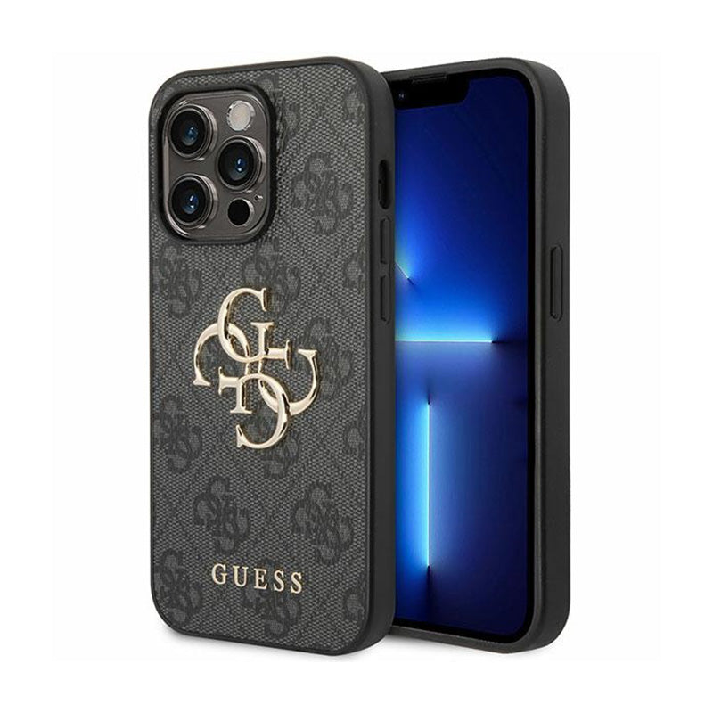 Guess 4G Big Metal Logo - Hülle für iPhone 15 Pro (grau)