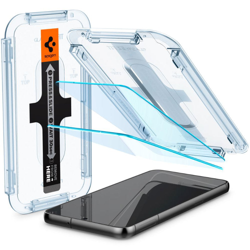 Spigen Glas.TR EZ Fit - gehärtetes Glas für Samsung Galaxy S23 2 Stk. (Transparentní)