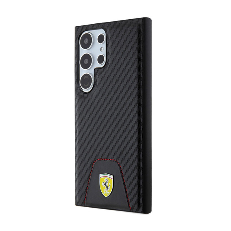 Ferrari Carbon Stitched Bottom - Hülle für Samsung Galaxy S24 Ultra (schwarz) – Produktabbildung 2