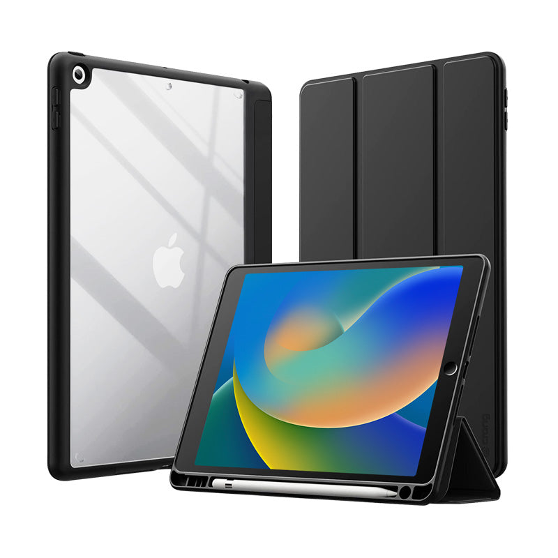 Crong PrimeFolio – Hülle für iPad 10,2” (2021–2019) se Ständer a úložným prostorem für Apple Pencil