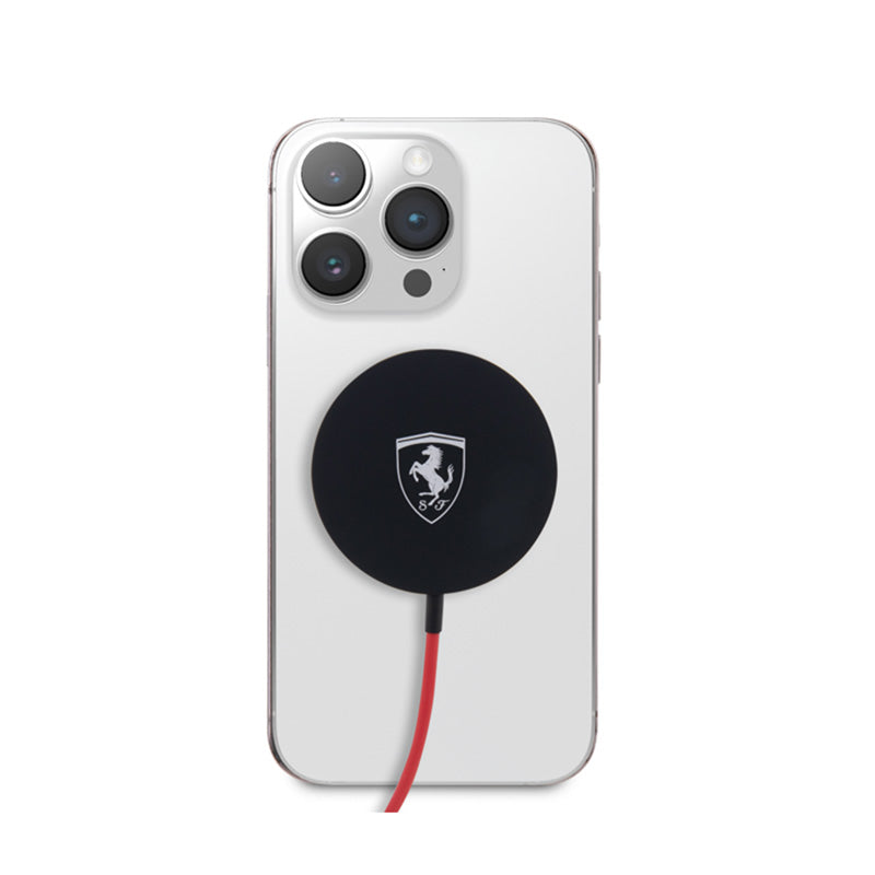 Ferrari MagSafe Shield Logo - 15W Induktions- Ladegerät MagSafe (schwarz) – Produktabbildung 2