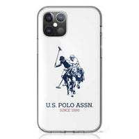 US Polo Assn Big Double Horse Logo - Hülle für iPhone 12 Mini (weiß)