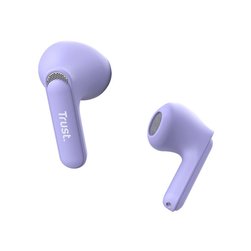 Trust Yavi - Kabellose Kopfhörer Bluetooth TWS s Lade- pouzdrem a ENC (violett) – Produktabbildung 2