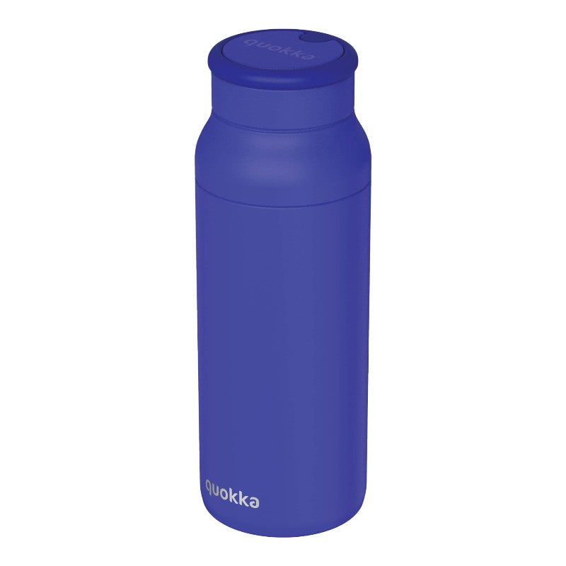 Quokka Echo - Flasche aus Edelstahl o objemu 690 ml se silikonovou Griff (tmavomodrá)
