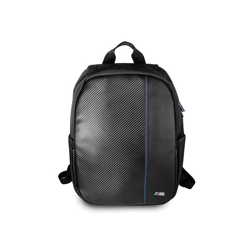 BMW Carbon Navy Stripe - 16" Rucksack für Laptop (schwarz)