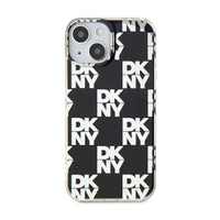 DKNY IML Checkered Mono Pattern - Hülle für iPhone 15 Plus / 14 Plus (schwarz) – Produktabbildung 3