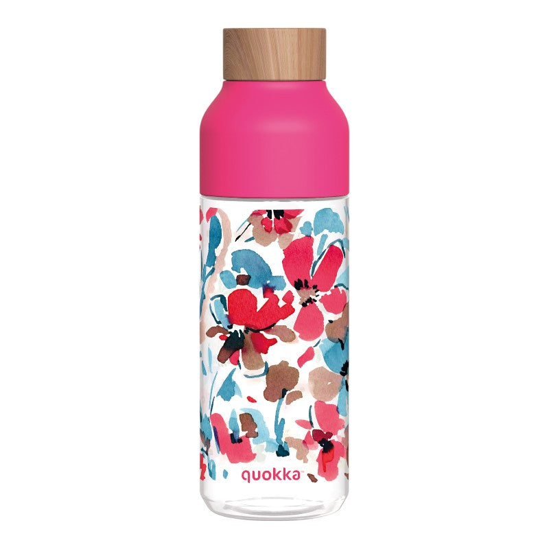 Quokka Ice - Trinkflasche ecozen 720 ml (rot květy)