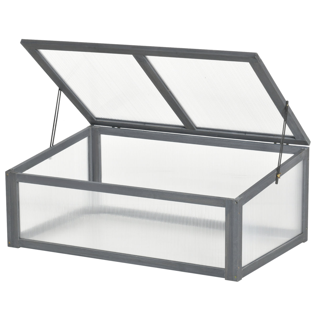 Outsunny Mini-Gewächshaus, Kleines Gewächshaus für den Garten, mit PC-Platten, Gute Lichtdurchlässigkeit