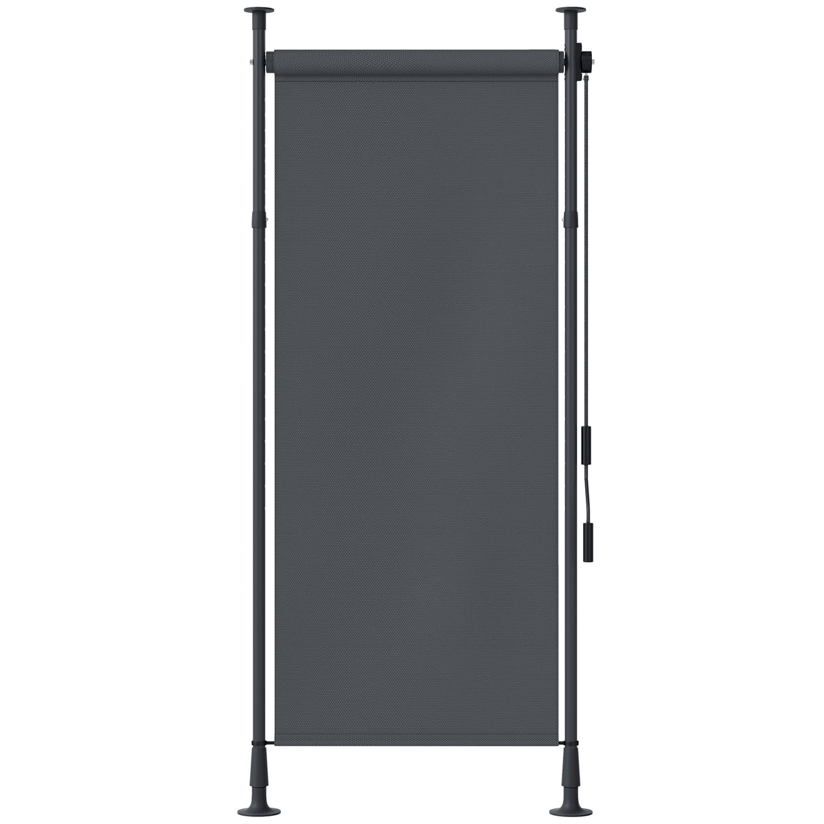 Outsunny Freistehende Markise, verstellbare Länge, Montage ohne Bohren, Aluminiumrahmen, 1,2 x 2,2-3,1 m