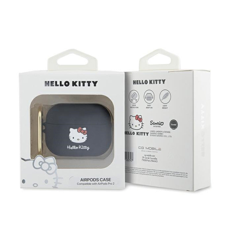 Hello Kitty Silicone 3D Kitty Head - Hülle für AirPods Pro 2 (schwarz) – Produktabbildung 4
