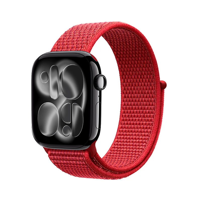 Crong Nylon - Sport- Armband für Apple Watch 38/40/41/42 mm (rot fusion)