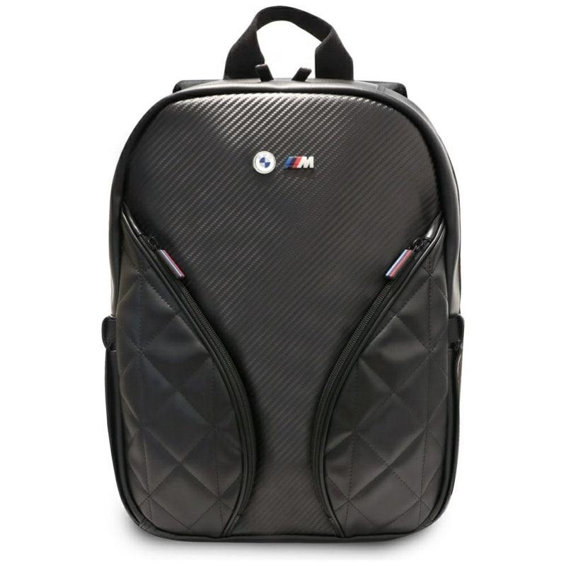 BMW karbonové kapsy a Metall- Logo - Rucksack für Laptop 16" (schwarz)