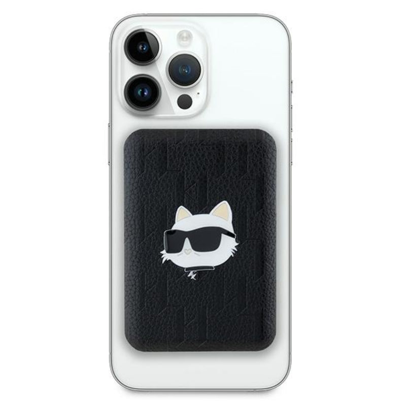 Karl Lagerfeld Choupette Head Pin MagSafe – kabellose Powerbank 5000 mAh 15W (schwarz) – Produktabbildung 2